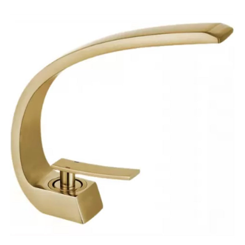 Light Luxury Bathroom Faucet Single Hole Basin Lavatory Faucet with Lever Handle