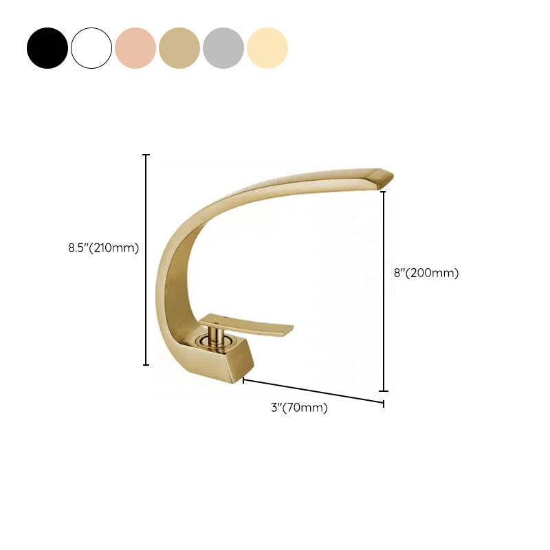 Light Luxury Bathroom Faucet Single Hole Basin Lavatory Faucet with Lever Handle