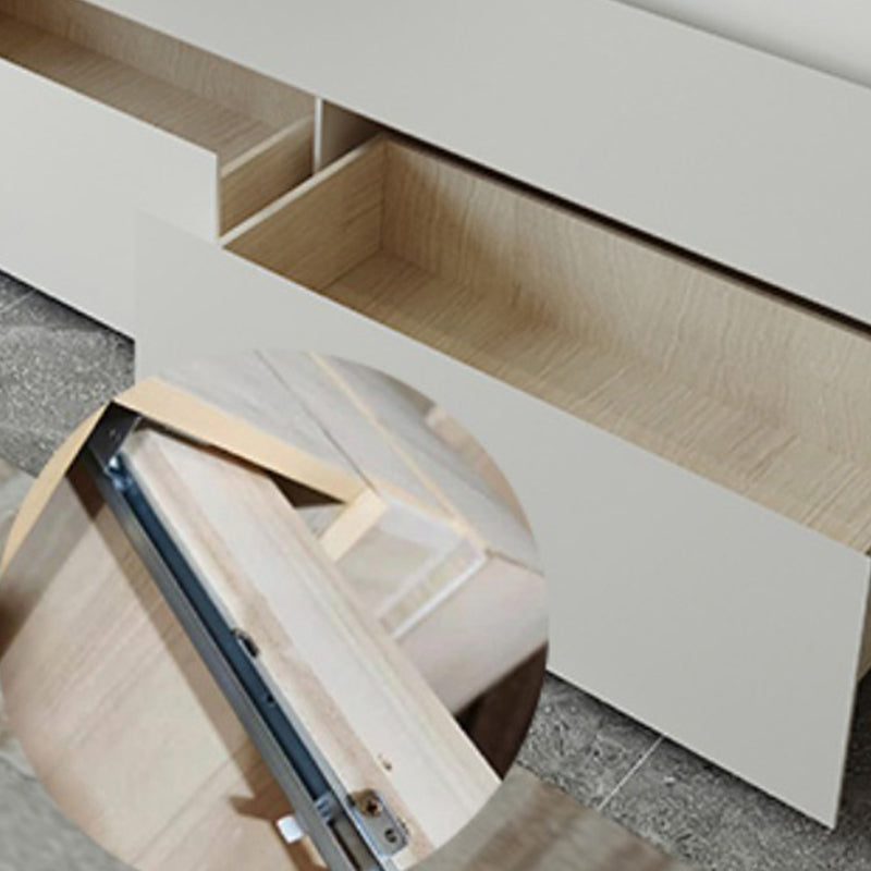 Modern Engineered Wood TV Media Stand Enclosed Storage TV Console