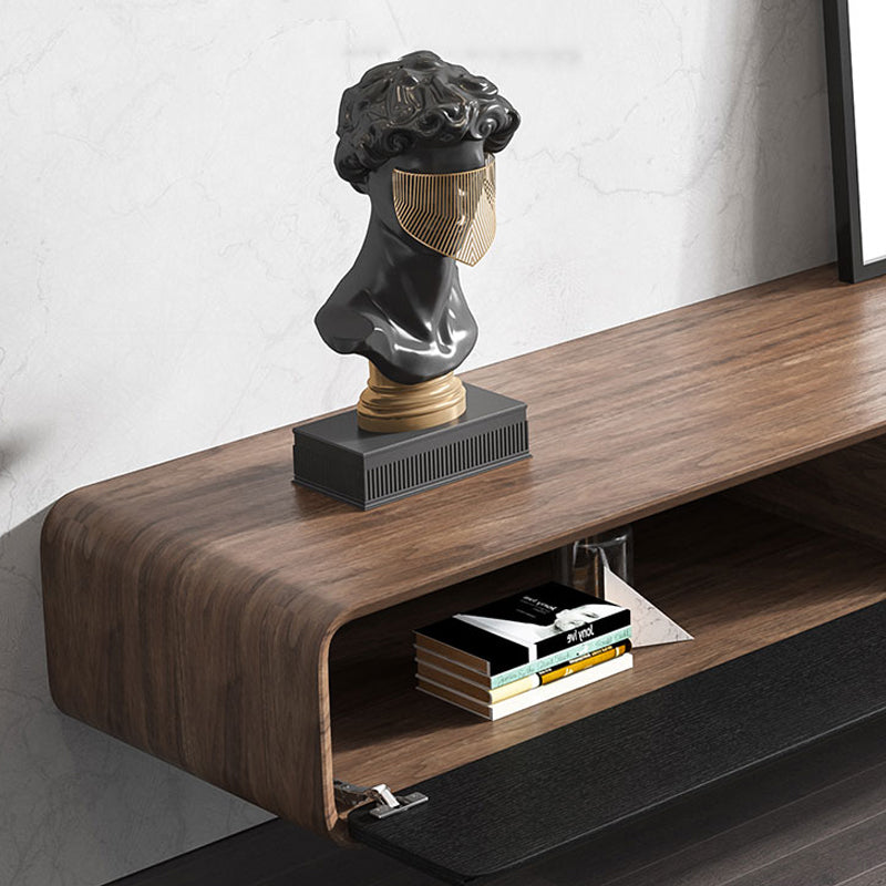 Wooden TV Cabinet Console Contemporary Stand Console in Brown