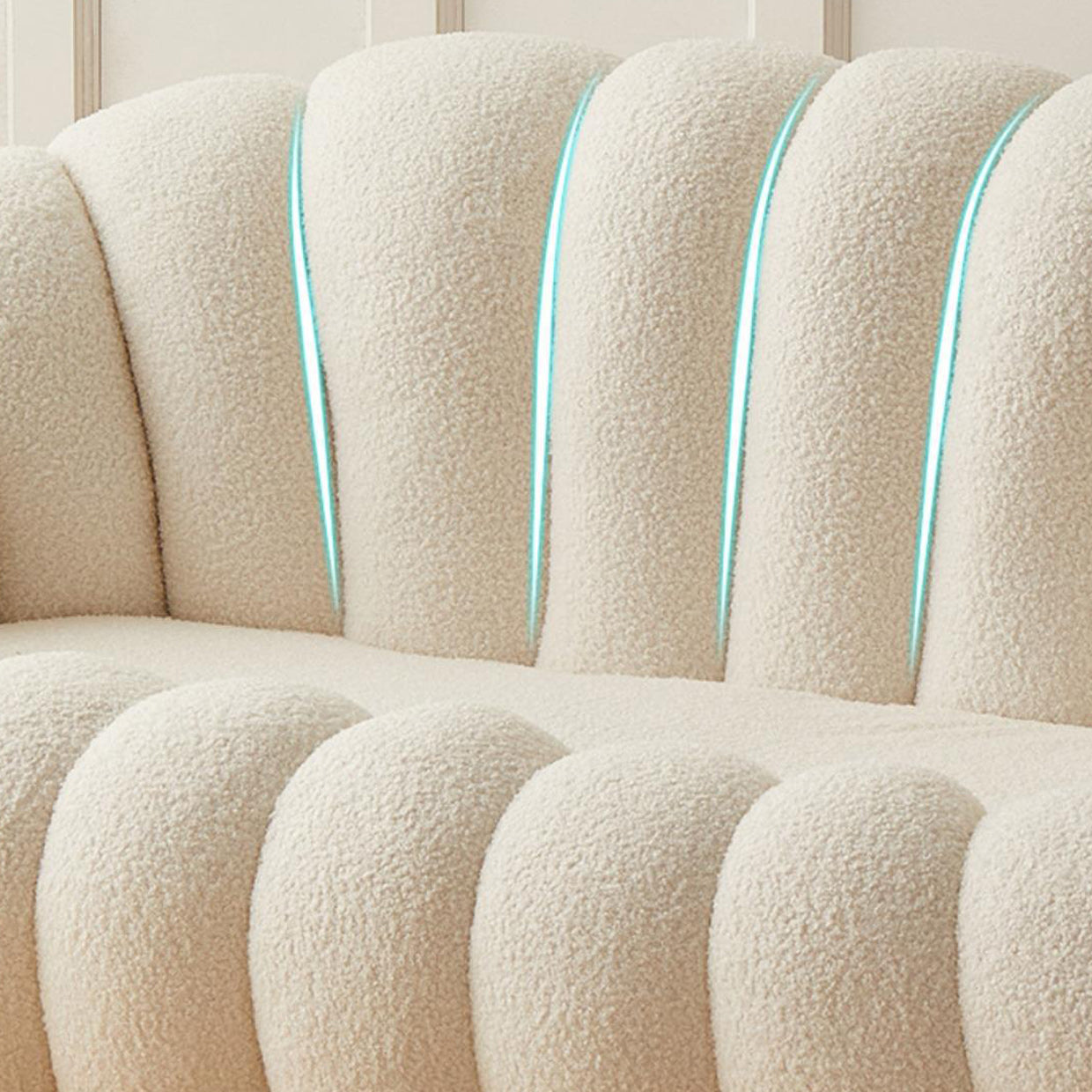 Contemporary Sofa with Sloped Arms 26.77" High Standard Sofa