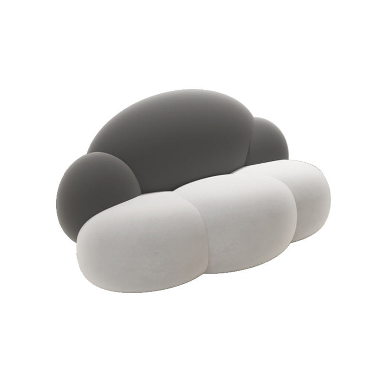 29.53" Wide Polyester Blend Curved Sofa Cloud Shape Armless Sofa