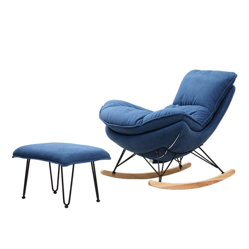 Modern Rocker Upholstered Tufted Cushions with Light Legs Glider