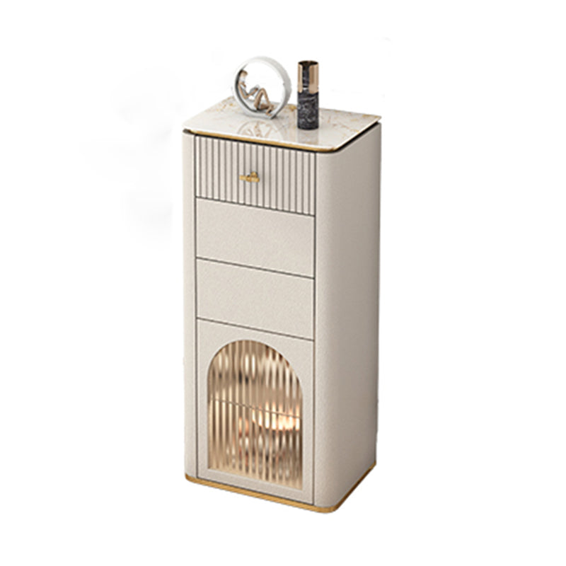 11.7-inch Width Glam Storage Chest Dresser Stone Storage Chest