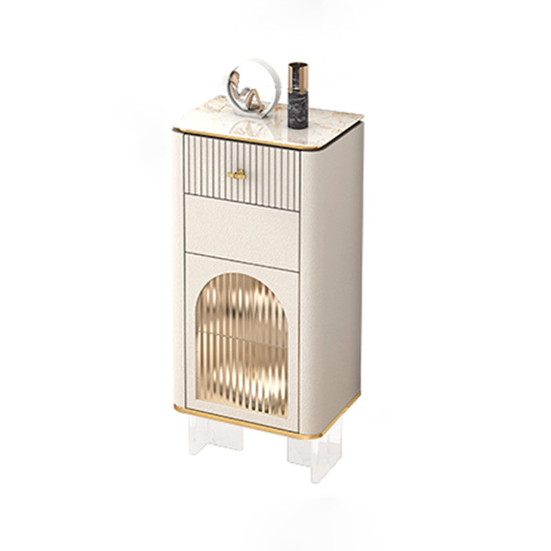 11.7-inch Width Glam Storage Chest Dresser Stone Storage Chest