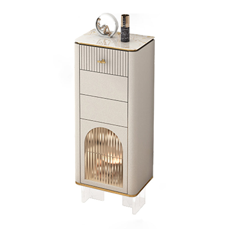 11.7-inch Width Glam Storage Chest Dresser Stone Storage Chest