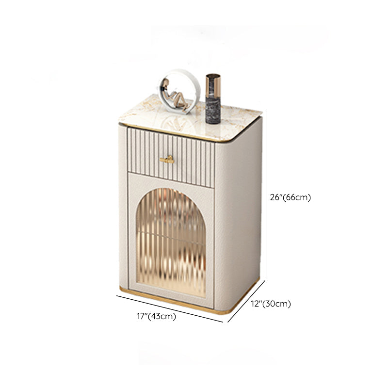 11.7-inch Width Glam Storage Chest Dresser Stone Storage Chest