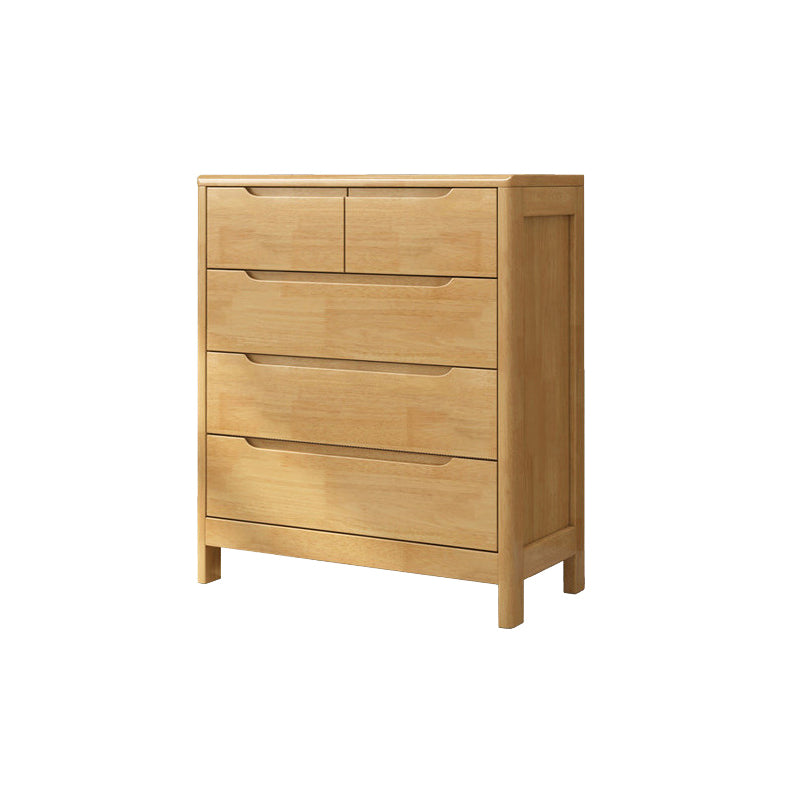 Rubber Wood Contemporary Storage Chest Home Chest with Drawers