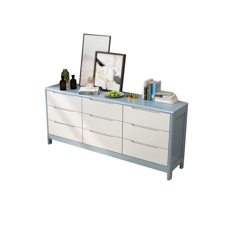 Rubber Wood Contemporary Storage Chest Home Chest with Drawers