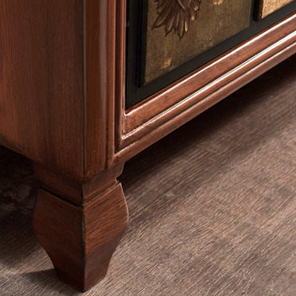 American Traditional Wooden Storage Chest Home Chest with Drawers