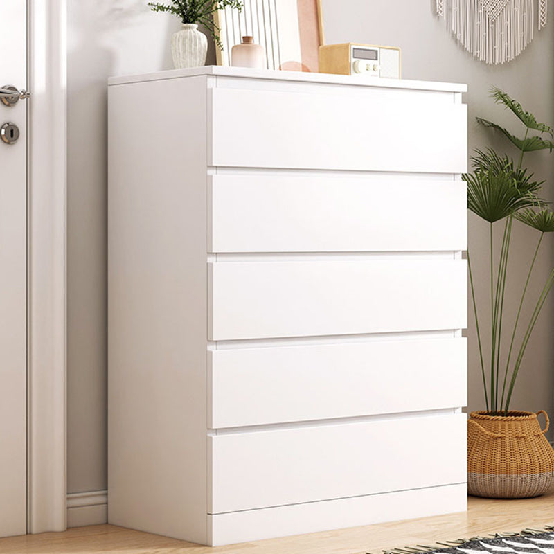 Contemporary Bedroom Wooden Storage Chest Vertical Chest with Drawers