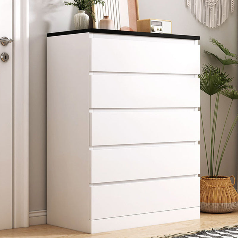 Contemporary Bedroom Wooden Storage Chest Vertical Chest with Drawers