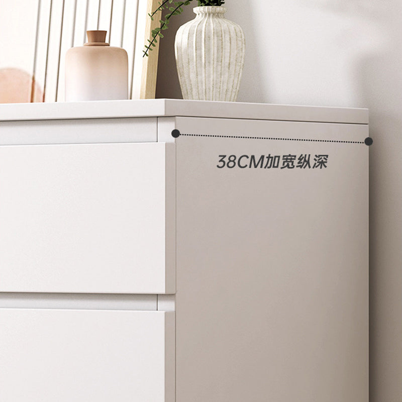 Contemporary Bedroom Wooden Storage Chest Vertical Chest with Drawers