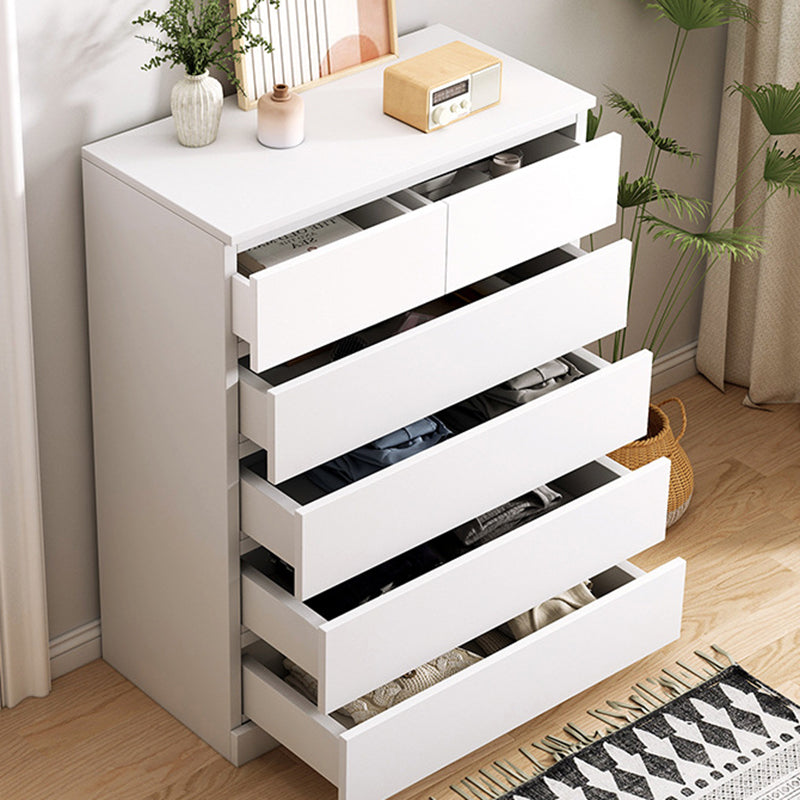 Contemporary Bedroom Wooden Storage Chest Vertical Chest with Drawers