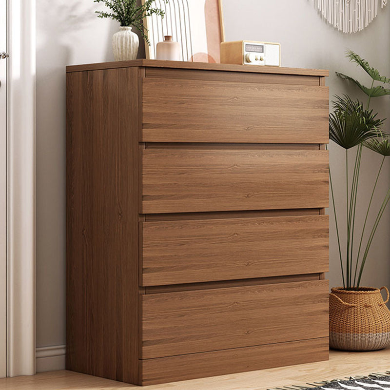 Contemporary Bedroom Wooden Storage Chest Vertical Chest with Drawers