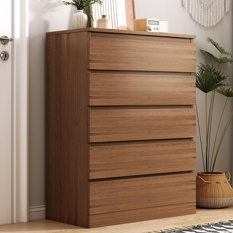 Contemporary Bedroom Wooden Storage Chest Vertical Chest with Drawers