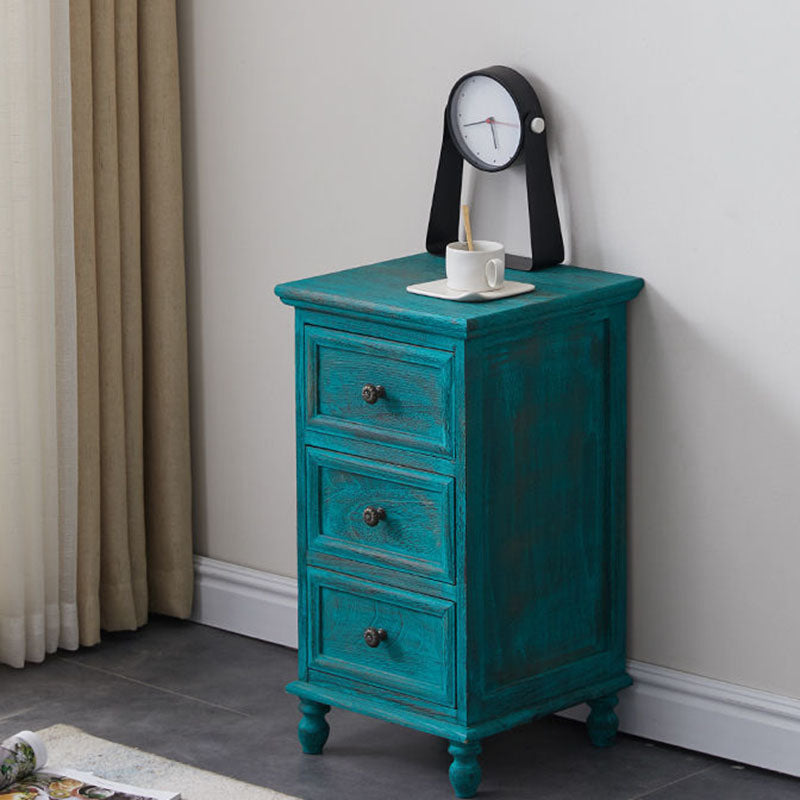 Nautical Solid Wood Storage Chest Bedroom Vertical Chest with Drawers