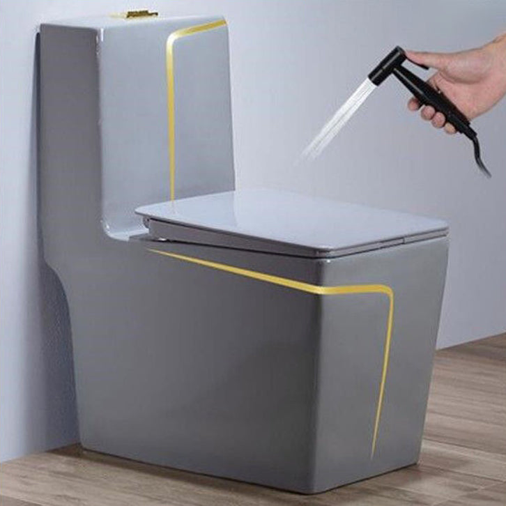Traditional Floor Mounted Urine Toilet Siphon Jet Toilet Bowl with Toilet Seat