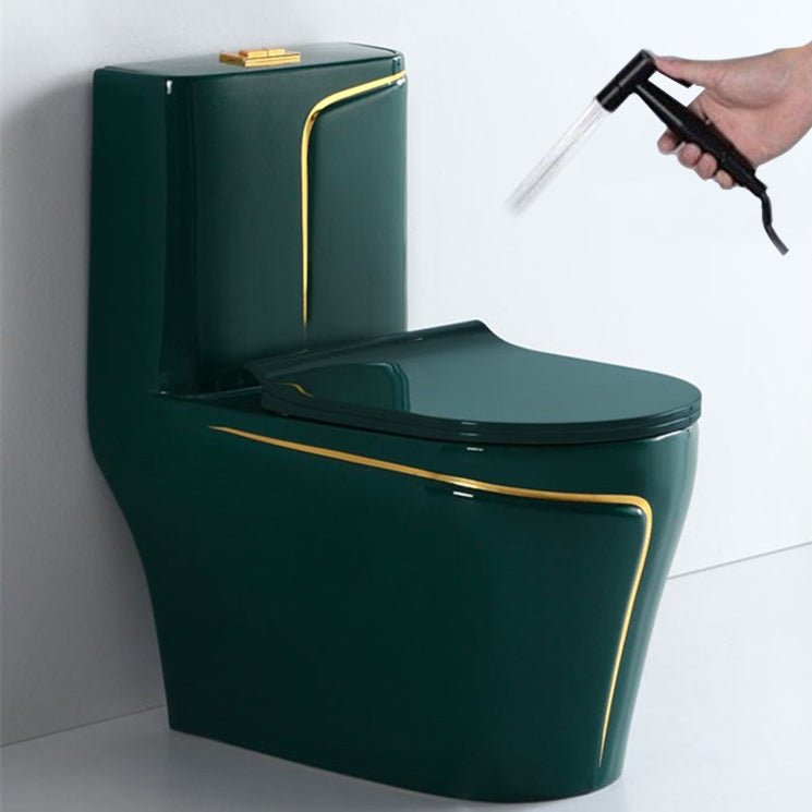 Traditional Floor Mounted Urine Toilet Siphon Jet Toilet Bowl with Toilet Seat