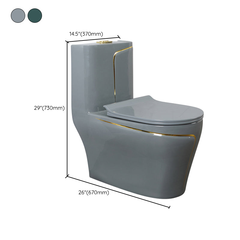 Traditional Floor Mounted Urine Toilet Siphon Jet Toilet Bowl with Toilet Seat