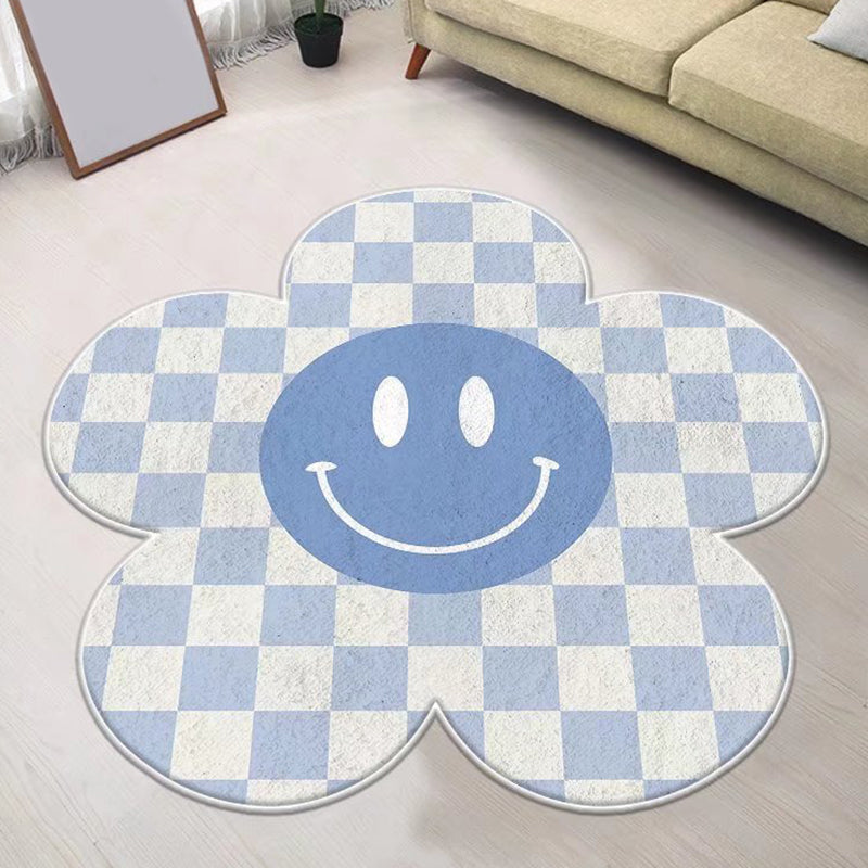 Yellow Modern Carpet Polyester Flower Carpet Stain Resistant Carpet for Home Decor