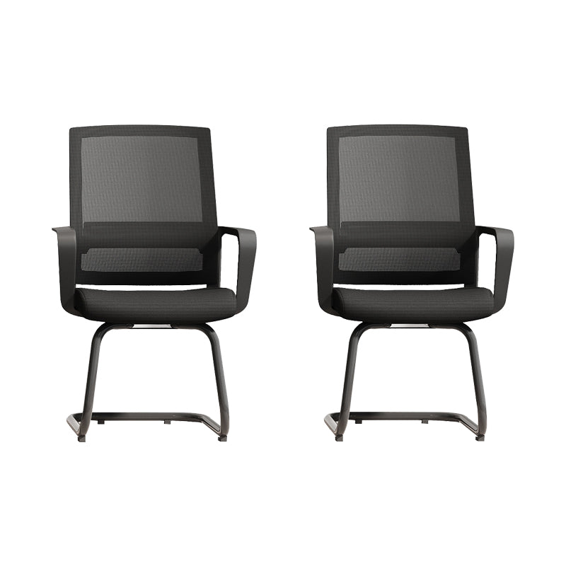 Mid Back Home Office Chair Black Frame Modern Conference Chair
