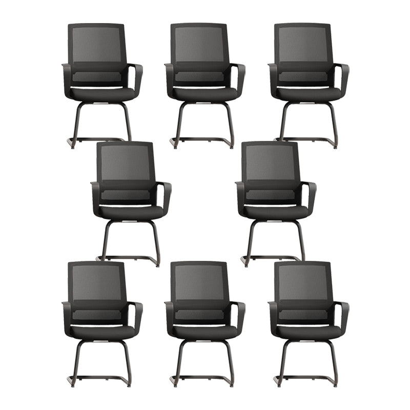 Mid Back Home Office Chair Black Frame Modern Conference Chair