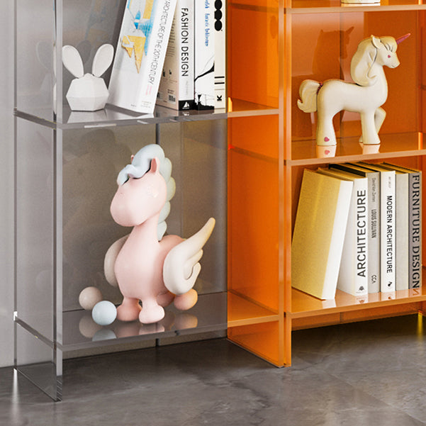 Glam Acrylic Bookshelf Standard Shelf Bookcase for Study Room 9.8" W