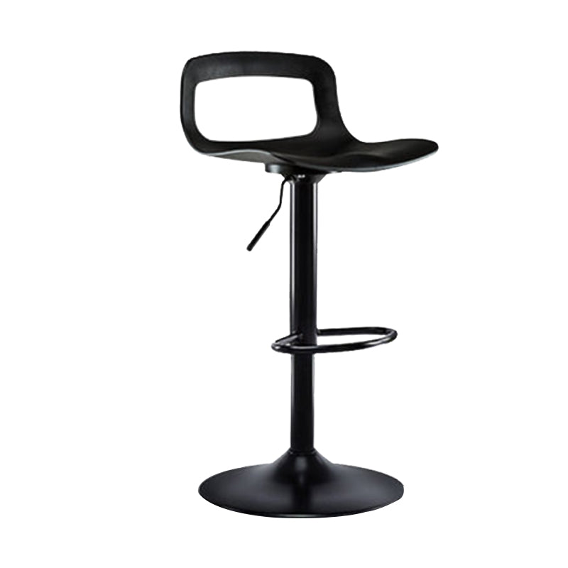 Contemporary Metal Bar Stool Backrest Adjustable Counter Stool