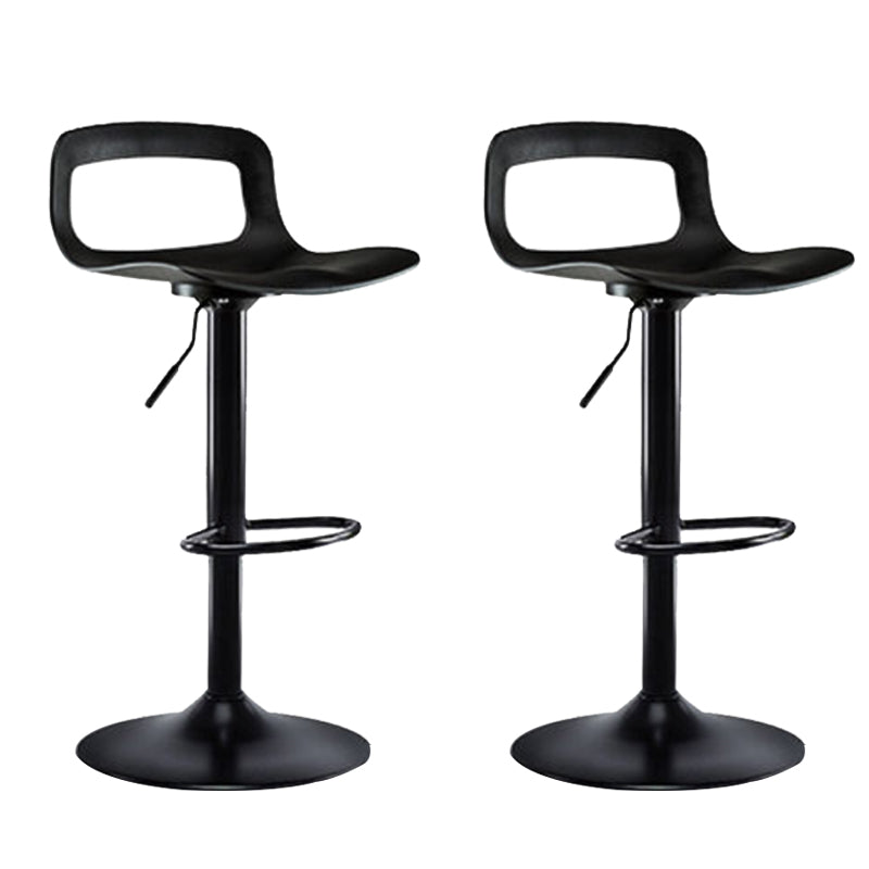 Contemporary Metal Bar Stool Backrest Adjustable Counter Stool