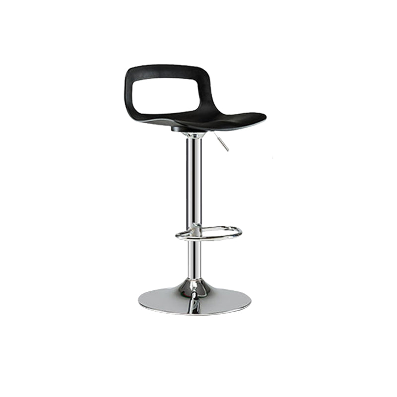 Contemporary Metal Bar Stool Backrest Adjustable Counter Stool