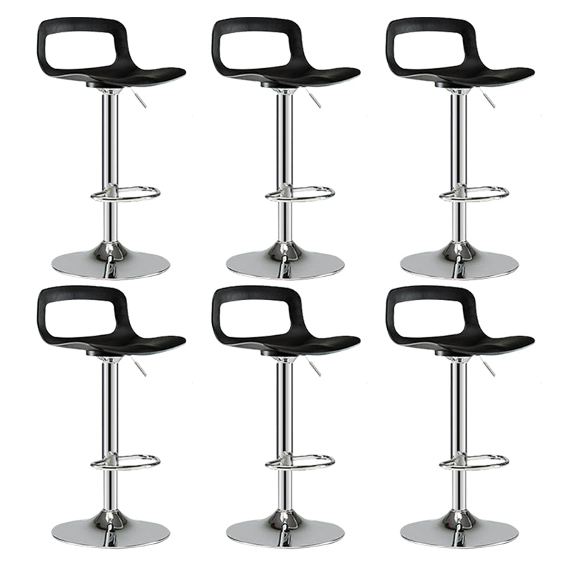 Contemporary Metal Bar Stool Backrest Adjustable Counter Stool