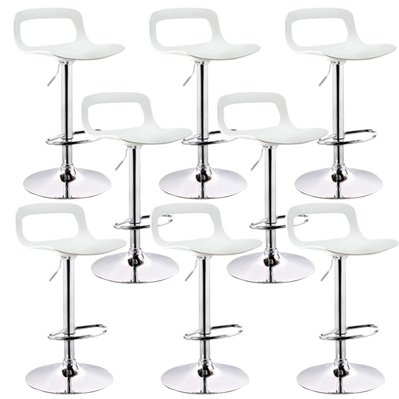 Contemporary Metal Bar Stool Backrest Adjustable Counter Stool
