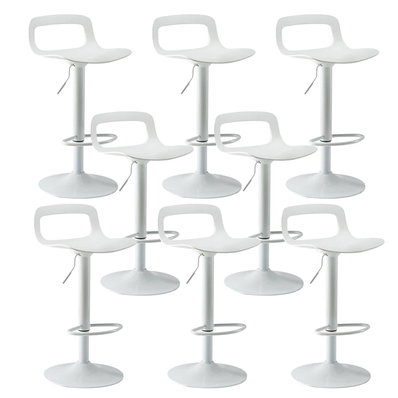 Contemporary Metal Bar Stool Backrest Adjustable Counter Stool