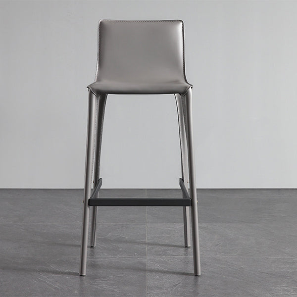 Contemporary Metal Bar Stool Backrest Counter Stool for Living Room