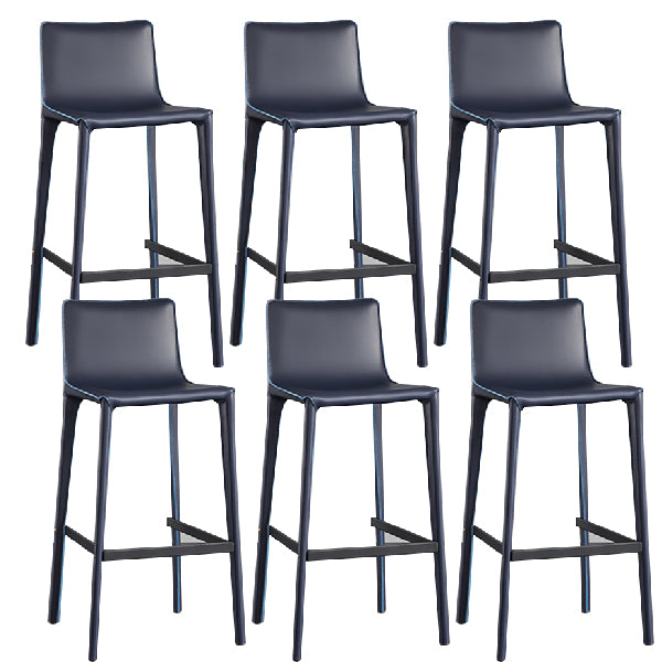 Contemporary Metal Bar Stool Backrest Counter Stool for Living Room