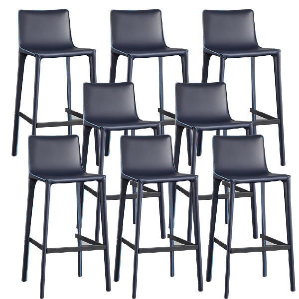 Contemporary Metal Bar Stool Backrest Counter Stool for Living Room