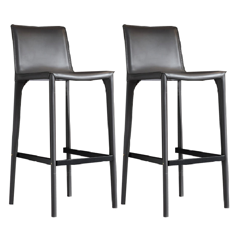 Contemporary Metal Base Bar Stool Armless Low Back Counter Stool