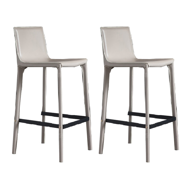 Contemporary Metal Base Bar Stool Armless Low Back Counter Stool