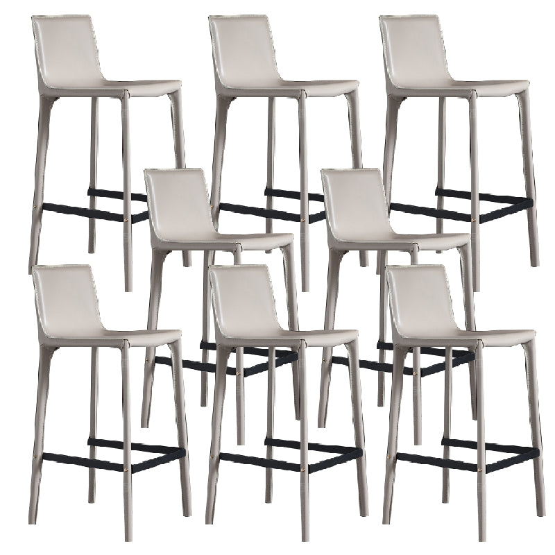 Contemporary Metal Base Bar Stool Armless Low Back Counter Stool