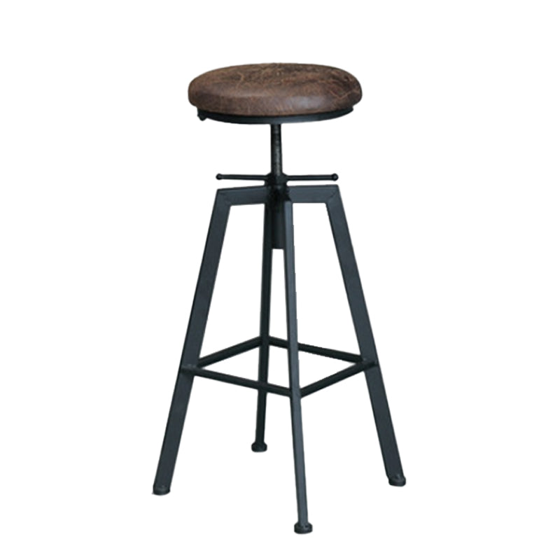 Modern Style Counter Stool Round Backless Bar Stool for Living Room