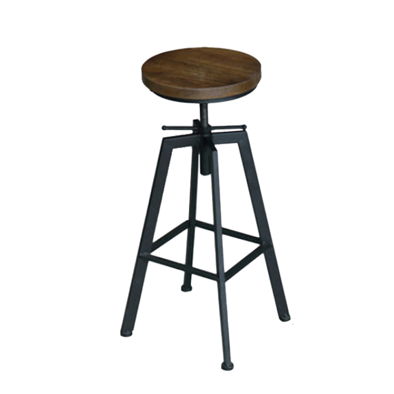 Modern Style Counter Stool Round Backless Bar Stool for Living Room
