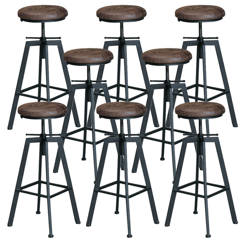 Modern Style Counter Stool Round Backless Bar Stool for Living Room