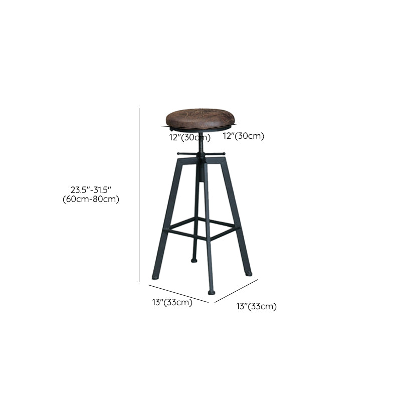 Modern Style Counter Stool Round Backless Bar Stool for Living Room