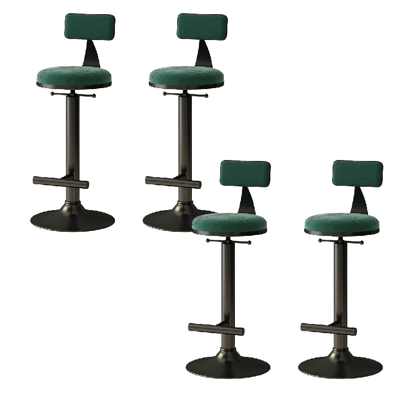 Industrial Armless Counter Stool Adjustable Bar Stool with Metal Base