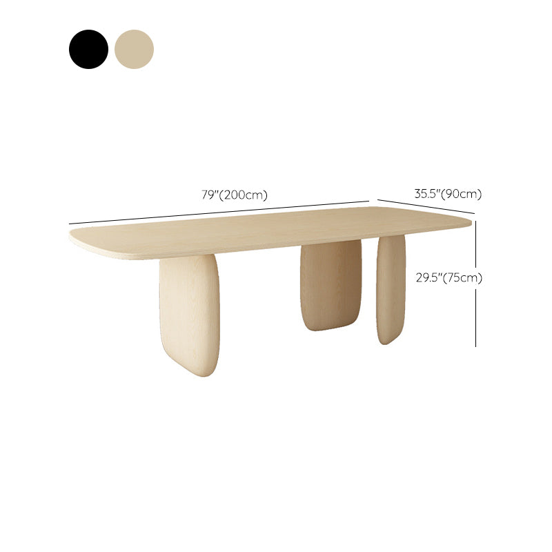Contemporary Solid Wood Dining Table 3 Legs Dining Table for Home Use