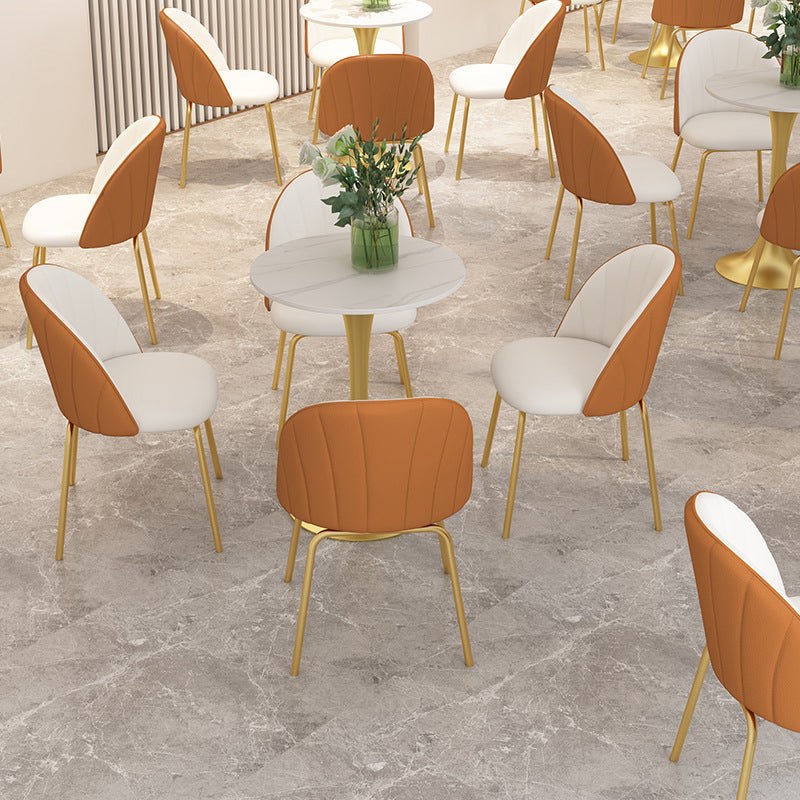 Glam Sintered Stone Dining Table Metal Dining Table for Home Use