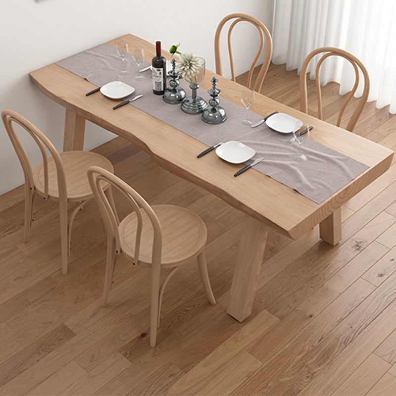 Rectangle 4 Legs Dining Table Modern Style Wood Table for Kitchen