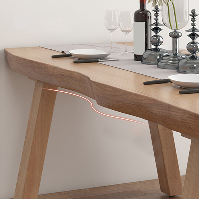 Rectangle 4 Legs Dining Table Modern Style Wood Table for Kitchen