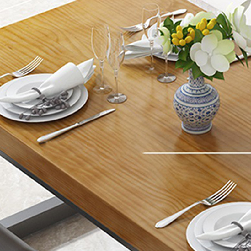 Contemporary Solid Wood Dining Table Rectangle Dining Table for Home Use